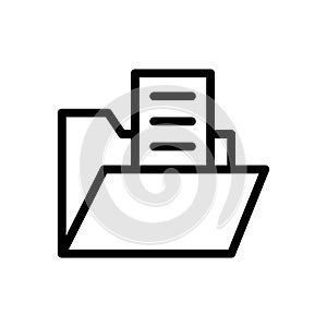 Files vector thin line icon
