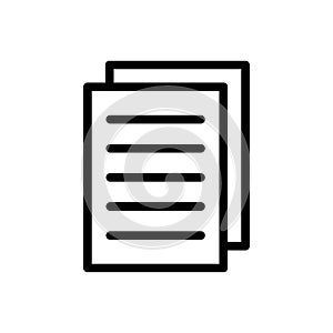 Files vector thin line icon