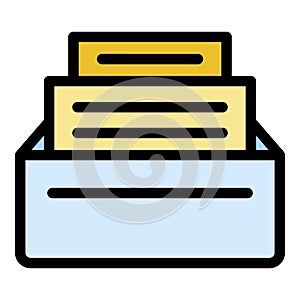 Files request icon color outline vector
