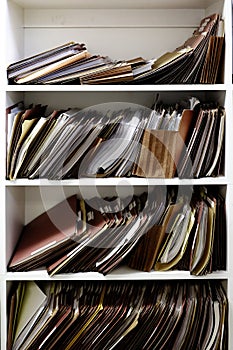 Files on Shelf  Business Work Folders for Organizing Papers