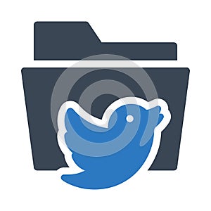 Files twitter vector  glyph color icon