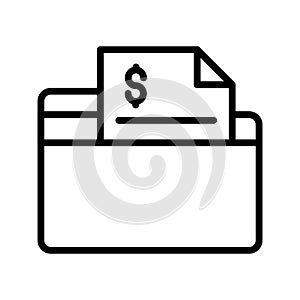 Files thin line vector icon