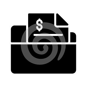 Files glyph flat vector icon