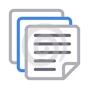 Files thin color line vector icon