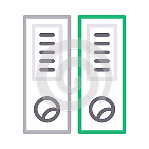 Files colour line vector icon