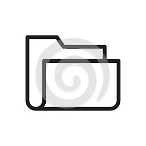 Files vector thin line icon