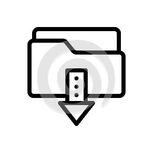 Files vector thin line icon
