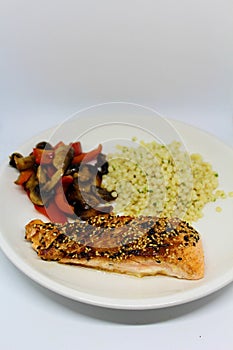 Filet de saumon en croute d`ÃÂ©pices photo