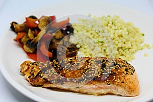 Filet de saumon en croute d`Ã©pices