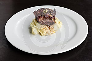 Filet mignon with mash potatoes