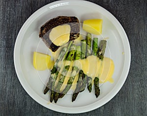 Filet staek asparagus