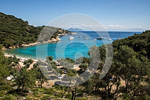 Filiatro bay and beach on Greek island Ithaca