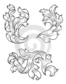 Filigree Heraldic Crest Coat Of Arms Floral Design