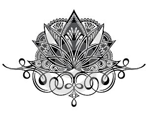 Filigree lotus flower