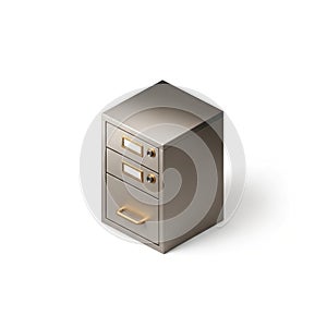 filing cabinet drawers storage office isometric