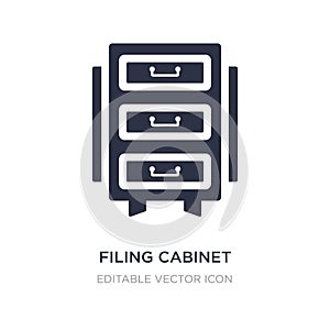 filing cabinet icon on white background. Simple element illustration from General concept