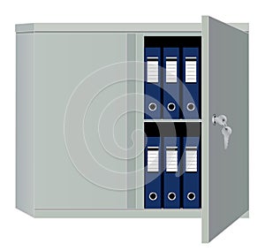 Filing cabinet isolated over white background