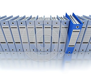 Filing and organizing information blue