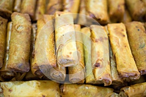 Filipino Dish Lumpia Closeup