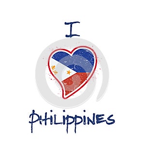 Filipino flag patriotic t-shirt design. photo