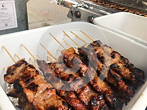 Filipino Food from a street cart near Juneau cruise ship dock.