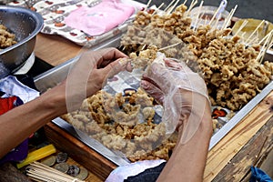 Filipino local delicacy called butche and bato bato