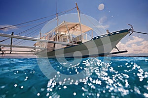 Filipino outrigger ready to navigate