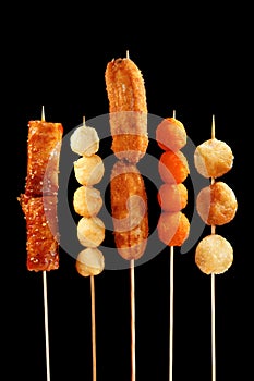 Filipino street food on sticks photo