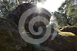 Filitosa, Corsica. Old stone figures of an ancient civilization