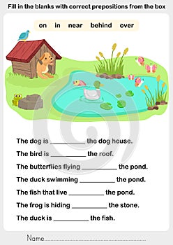 Fill in the blanks with correct prepositions