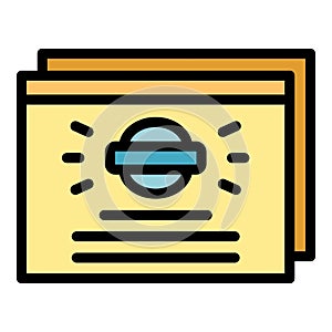 Fill form icon vector flat