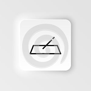 Fill, form vector icon. Element of design tool for mobile concept and web apps vector. Thin neumorphic style vector icon