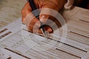 Fill in forms / tax declaration