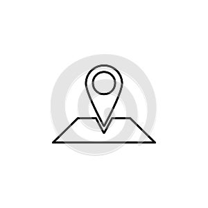 Fill, location, map icon. Simple thin line, outline vector of location icons for ui and ux, website or mobile application