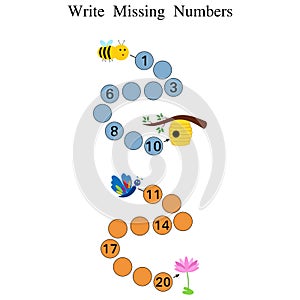 Fill in the missing numbers photo