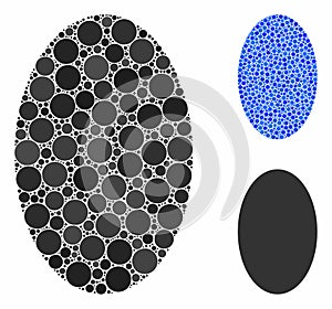 Filled Ellipse Mosaic Icon of Circle Dots