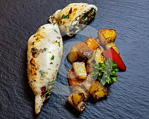 Filled octopus tubes