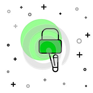 Filled outline Lockpicks or lock picks for lock picking icon isolated on white background. Vector