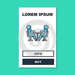 Filled outline Meeting icon isolated on turquoise background. Business team meeting, discussion concept, analysis
