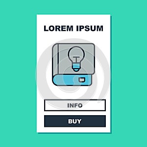 Filled outline User manual icon isolated on turquoise background. User guide book. Instruction sign. Read before use