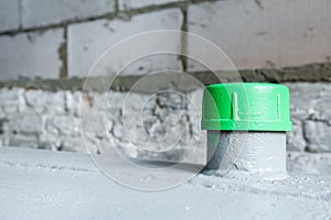 An filler green cap in closeup