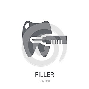 Filler icon. Trendy Filler logo concept on white background from