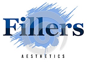 Fillers treatments of Aesthetics design illustration with white background. beautiful tag line.