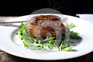 Fillet Mignon Beef Steak cooked rare