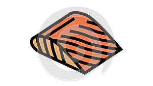 fillet salmon color icon animation