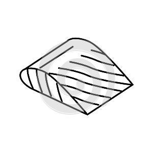 fillet salmon line icon vector illustration