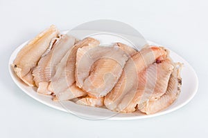 Fillets of raw fish (Oreochromis Niloticus)