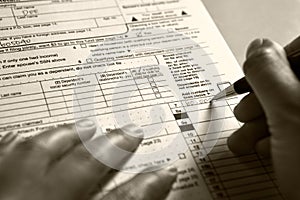 Filling 1040 tax form