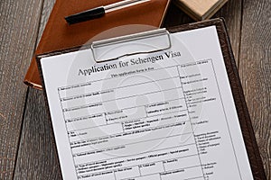 Filling an application to get a Schengen visa