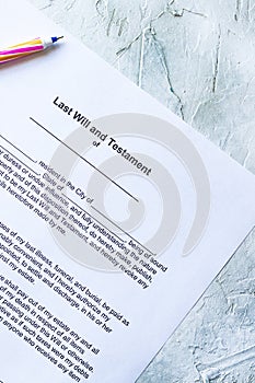 Last Will and Testament